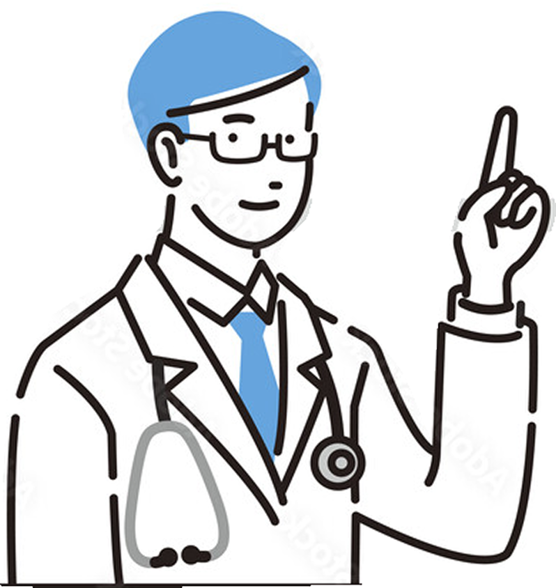 HIV予防クリニックの特徴を説明する医師のイラスト